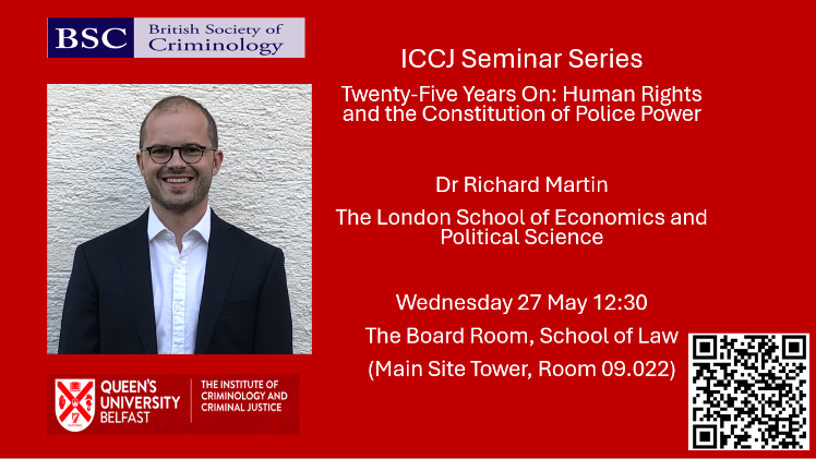 Poster advertising Dr Richard Martin's seminar